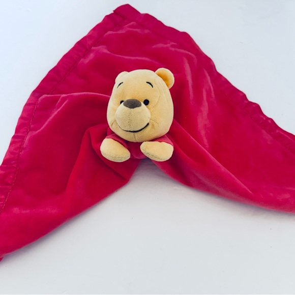 Disney Toys Disney Winnie The Pooh Red Lovey Baby Security Blanket
